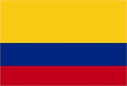 [ai] The national flag of Colombia, featuring three horizontal stripes: yellow at the top, blue in the middle, and red at the bottom.